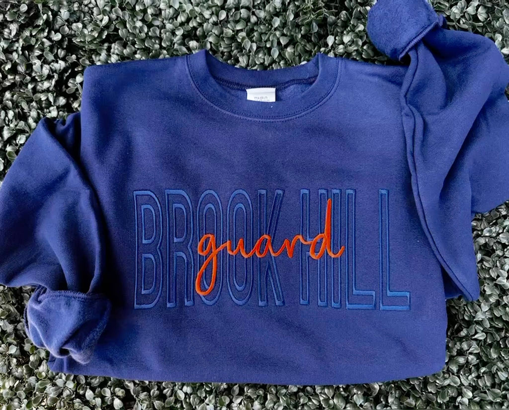 Custom Monotone Embroidered Spirit Sweatshirt