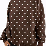 Oversized Mock Neck Fleece Sweatshirt