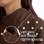 Oversized Mock Neck Fleece Sweatshirt